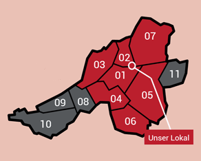 Pizza Eduardo - Bild des Liefergebiets in Gießen der Pizzeria Eduardo