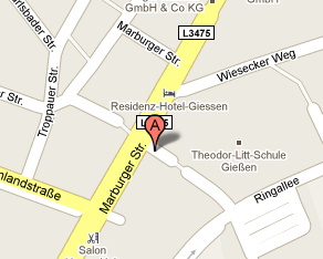 Pizza Eduardo - Bild der Verortung in Gießen der Pizzeria Eduardo bei Google Maps